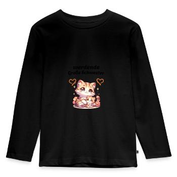 big sister-to-be - Kids' Premium Longsleeve Shirt - black - Front - AI Model Kid Male (0cm)