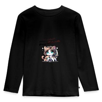 Soon-to-be big sister - Kids' Premium Longsleeve Shirt - black - Front - AI Model Kid Male (0cm)