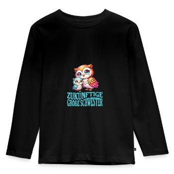 Future big sister, soon to be big sister - Kids' Premium Longsleeve Shirt - black - Front - AI Model Kid Male (0cm)