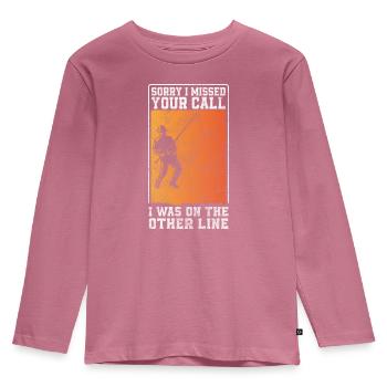 Pêche Pêche Loisirs Sports - T-shirt manches longues Premium Enfant - mauve - Devant - AI Model Kid Female (0cm)