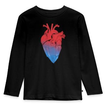 Crystallized heart - Kids' Premium Longsleeve Shirt - black - Front - AI Model Kid Male (0cm)