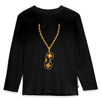 Necklace Jewelry Old Controller - Kids' Premium Longsleeve Shirt - black - Front - AI Model Kid Male (0cm)