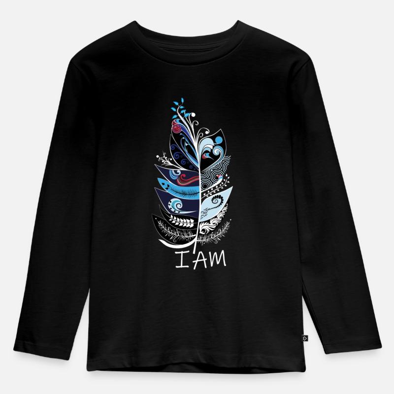 feather - Kids' Premium Longsleeve Shirt - black