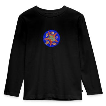 GREAT BARRIER REEF - Kinder Premium Bio Langarmshirt - Schwarz - Vorne - AI Model Kid Male (0cm)