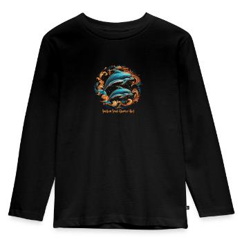 Southern Great Barrier Reef - Kinder Premium Bio Langarmshirt - Schwarz - Vorne - AI Model Kid Male (0cm)