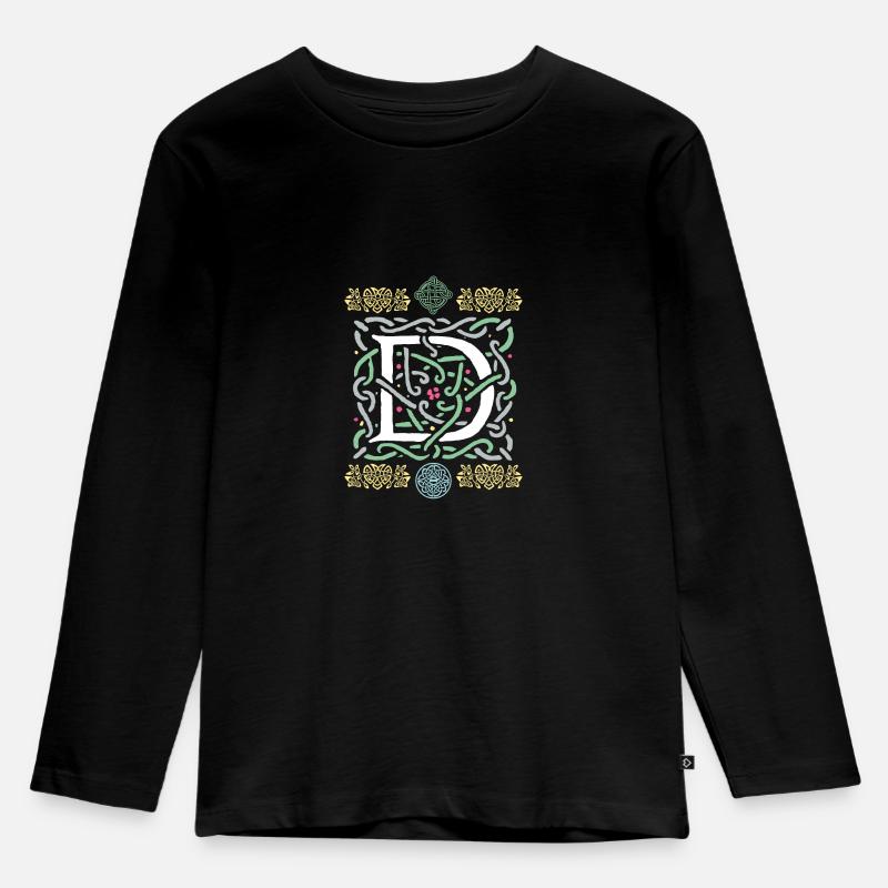 D - Kids' Premium Longsleeve Shirt - black
