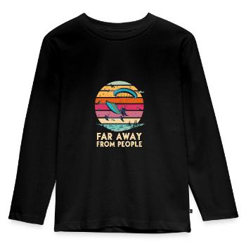 Paragliding - Kinder Premium Bio Langarmshirt - Schwarz - Vorne - AI Model Kid Male (0cm)