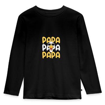 Dad Father Goose - Kids' Premium Longsleeve Shirt - black - Front - AI Model Kid Male (0cm)