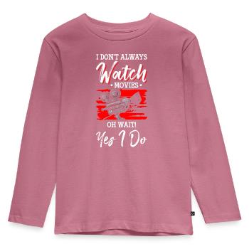 Kino Film-Zitate Action Film-Fan - Kinder Premium Bio Langarmshirt - Mauve - Vorne - AI Model Kid Female (0cm)