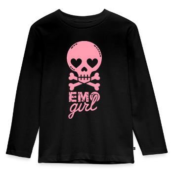 Emo Girl! - Kids' Premium Longsleeve Shirt - black - Front - AI Model Kid Male (0cm)