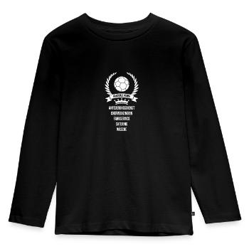 Handball Mama Muttertag Sport Kind Sohn Tochter - Kinder Premium Bio Langarmshirt - Schwarz - Vorne - AI Model Kid Male (0cm)