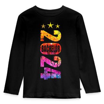 Bachelor 2024 - Kinder Premium Bio Langarmshirt - Schwarz - Vorne - AI Model Kid Male (0cm)