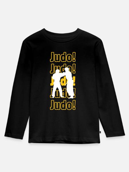 Judo Judo Judo - Kinder Premium Bio Langarmshirt - Schwarz