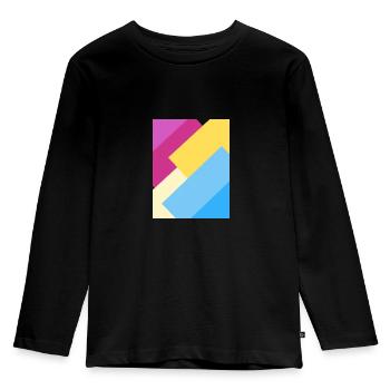 Pan Geometrics - Kids' Premium Longsleeve Shirt - black - Front - AI Model Kid Male (0cm)