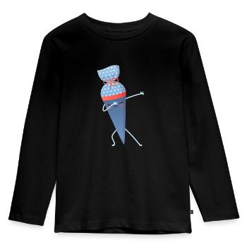 Training class - Schultüte dabbing DAB - Kids' Premium Longsleeve Shirt - black - Front - AI Model Kid Male (0cm)