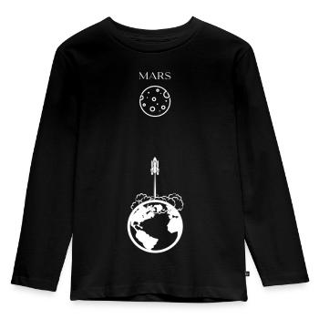 Mars - Kids' Premium Longsleeve Shirt - black - Front - AI Model Kid Male (0cm)