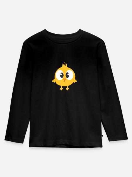 Kinder Küken - Kinder Premium Bio Langarmshirt - Schwarz