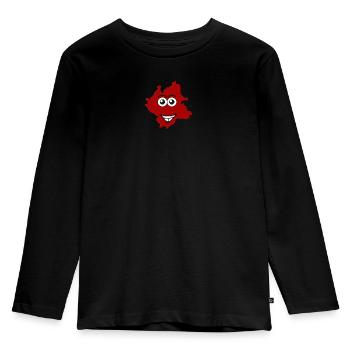 Kleksi© - The stain with style #22 - Kids' Premium Longsleeve Shirt - black - Front - AI Model Kid Male (0cm)