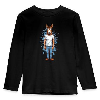 Donkey man - Kids' Premium Longsleeve Shirt - black - Front - AI Model Kid Male (0cm)