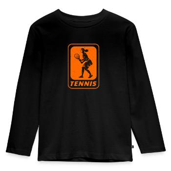 Tennis Vintage Tennis Lover Tennisspieler Spruch - Kinder Premium Bio Langarmshirt - Schwarz - Vorne - AI Model Kid Male (0cm)