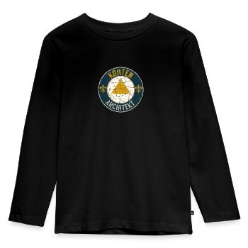 Kohten Architekt Abzeichen - Kinder Premium Bio Langarmshirt - Schwarz - Vorne - AI Model Kid Male (0cm)