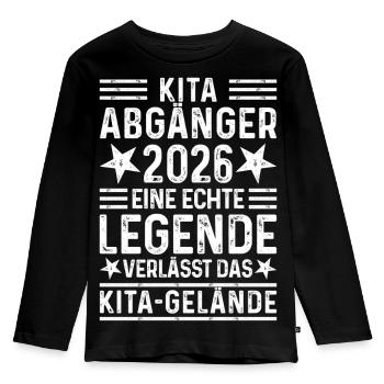 Diplômé de Kita 2026 : Une légende quitte les terrains de Kita - T-shirt manches longues Premium Enfant - noir - Devant - AI Model Kid Male (0cm)