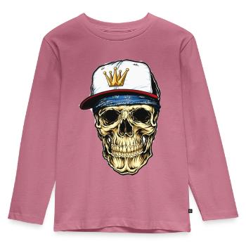 tete de mort - T-shirt manches longues Premium Enfant - mauve - Devant - AI Model Kid Female (0cm)