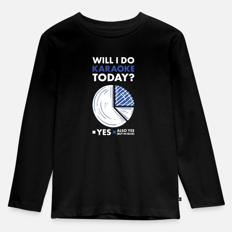 Singer Will I Dance Today - Kinder Premium Bio Langarmshirt - Schwarz