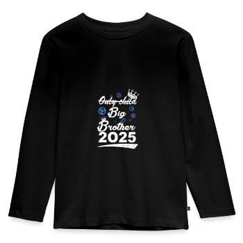 No longer an only child, a big brother-to-be - Kids' Premium Longsleeve Shirt - black - Front - AI Model Kid Male (0cm)