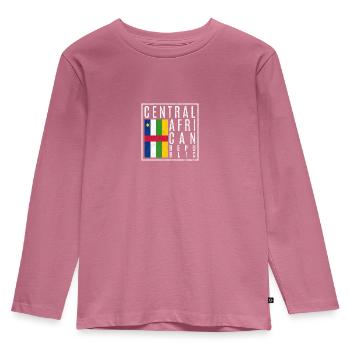 Central African Republic - Kids' Premium Longsleeve Shirt - mauve - Front - AI Model Kid Female (0cm)