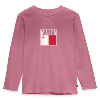 Malta - Kinder Premium Bio Langarmshirt - Mauve - Vorne - AI Model Kid Female (0cm)