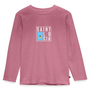St. Lucia - Kinder Premium Bio Langarmshirt - Mauve - Vorne - AI Model Kid Female (0cm)