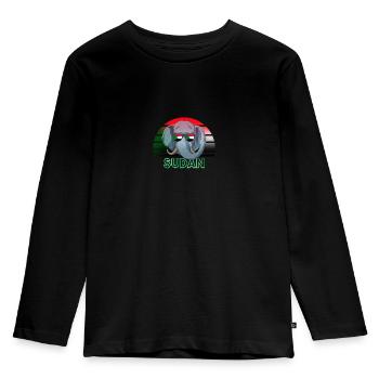 Soudan - T-shirt manches longues Premium Enfant - noir - Devant - AI Model Kid Male (0cm)