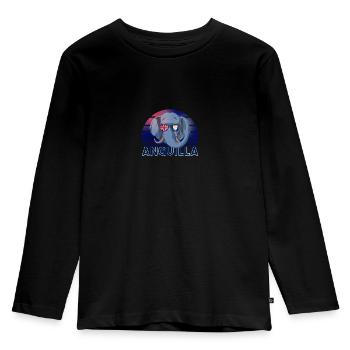 Anguilla - T-shirt manches longues Premium Enfant - noir - Devant - AI Model Kid Male (0cm)