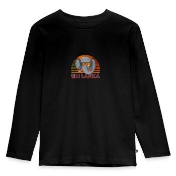 Sri Lanka - Kinder Premium Bio Langarmshirt - Schwarz - Vorne - AI Model Kid Male (0cm)