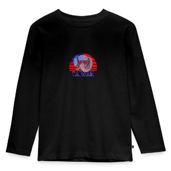 Taiwan - T-shirt manches longues Premium Enfant - noir - Devant - AI Model Kid Male (0cm)