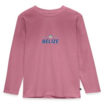 Belize - Kinder Premium Bio Langarmshirt - Mauve - Vorne - AI Model Kid Female (0cm)