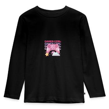 Gamer Gift Gamers Gamer Gamepad - Kids' Premium Longsleeve Shirt - black - Front - AI Model Kid Male (0cm)