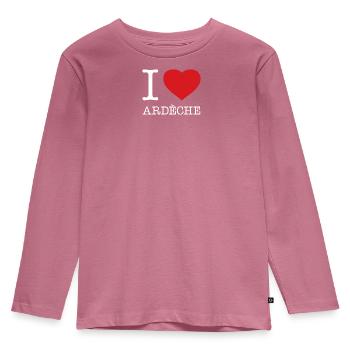 I LOVE ARDECHE Frankreich France - Kids' Premium Longsleeve Shirt - mauve - Front - AI Model Kid Female (0cm)
