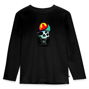 Multicolored sqelette - Kids' Premium Longsleeve Shirt - black - Front - AI Model Kid Male (0cm)