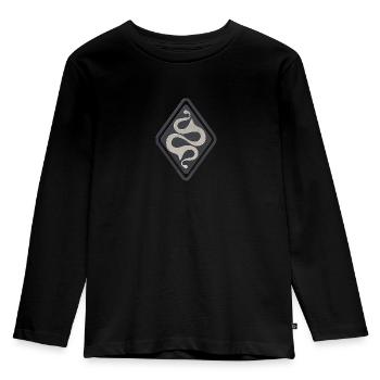 Latene Celtic symbol gray black - Kids' Premium Longsleeve Shirt - black - Front - AI Model Kid Male (0cm)