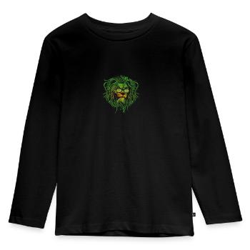 Zaire - Kinder Premium Bio Langarmshirt - Schwarz - Vorne - AI Model Kid Male (0cm)