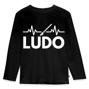 Ludo Sport Lightsaber - Kids' Premium Longsleeve Shirt - black - Front - AI Model Kid Male (0cm)