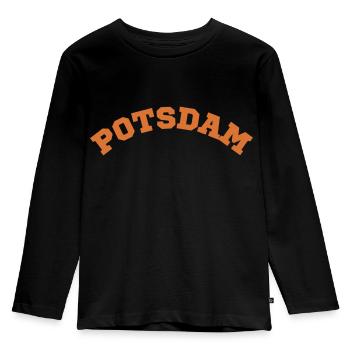 Potsdam - Kinder Premium Bio Langarmshirt - Schwarz - Vorne - AI Model Kid Male (0cm)