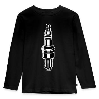 Spark plug - motor - car - garage - motorcycle - Kids' Premium Longsleeve Shirt - black - Front - AI Model Kid Male (0cm)