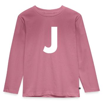 J - Kinder Premium Bio Langarmshirt - Mauve - Vorne - AI Model Kid Female (0cm)