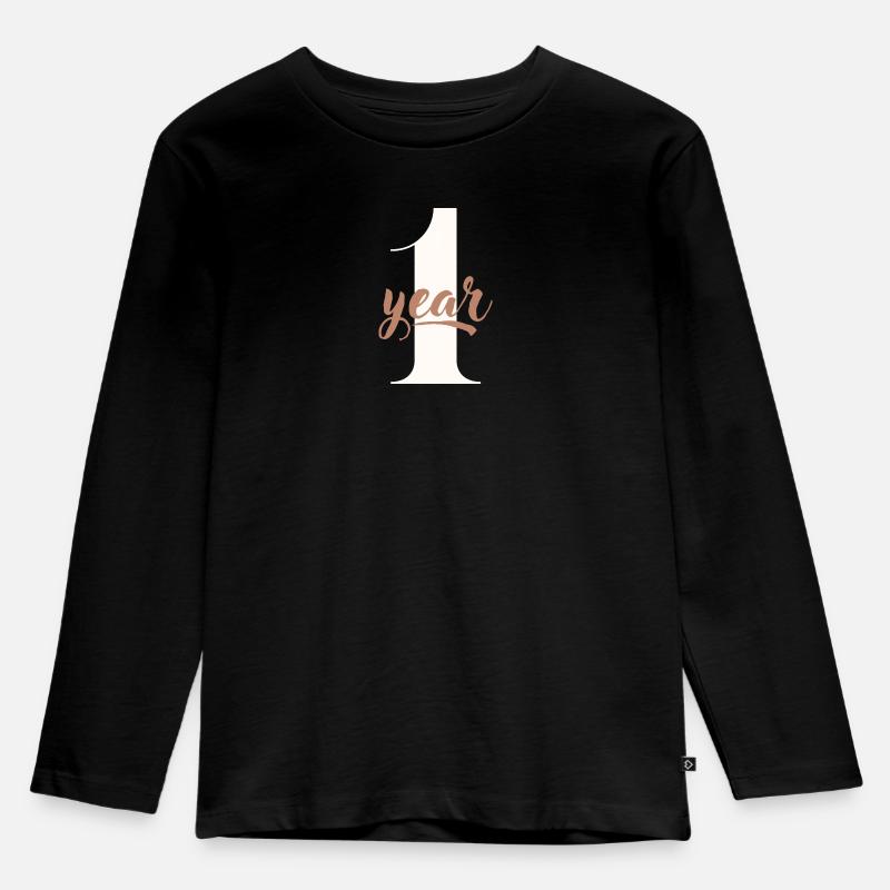 1 year / First year - Kids' Premium Longsleeve Shirt - black