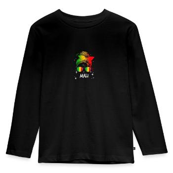 Mali - T-shirt manches longues Premium Enfant - noir - Devant - AI Model Kid Male (0cm)