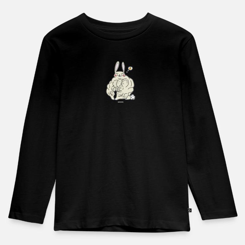VEGI POWER BUNNY STUDIOHAKA - Kids' Premium Longsleeve Shirt - black