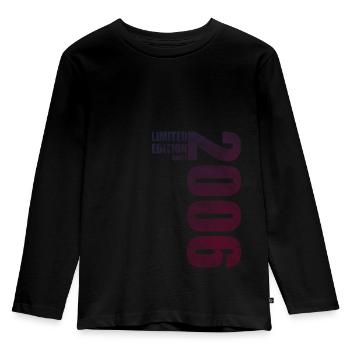 18er Geburtstag, endlich 18, limited Edition,2006 - Kinder Premium Bio Langarmshirt - Schwarz - Vorne - AI Model Kid Male (0cm)